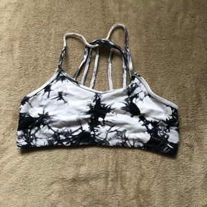 Black and white tie dye bralette